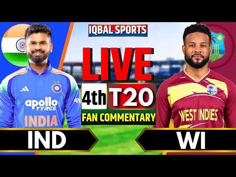 🔴Live: IND vs WI 4th T20 Fan Commentary | India vs West Indies Live Match | Live Cricket Match Today