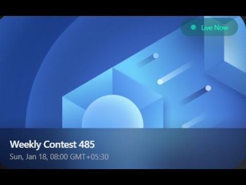 Leetcode Weekly Contest 485 LIVE || #leetcode #coding #programming #contest