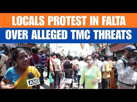 West Bengal | Locals Hold Protest In Falta Assembly Constituency Over Alleged Threat By Tmc Workers