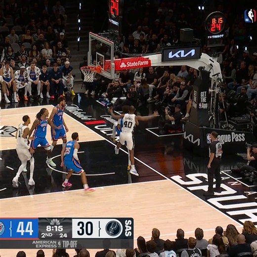 JDub runs the floor and scores! OKC is on a 12-2 run 🔥