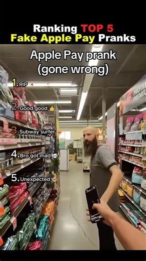 Ranking TOP 5 Fake Apple Pay Pranks 😭😭 #usa