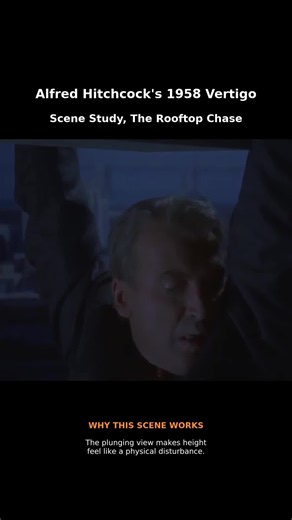 How Hitchcock Makes Height Terrifying | Vertigo's Opening | 🎥: Vertigo 🔥⚡️#alfredhitchcockvertigo