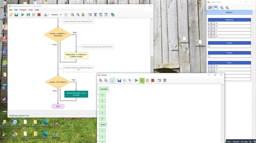 57.Flowgorithm - Reverse Sort