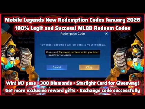 Mobile Legends Redeem Codes January 20, 2026 -MLBB Redeem Code +Tips how to win M7 pass for Giveaway