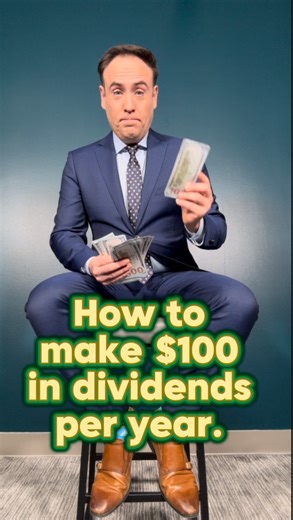 Jon Erlichman on Instagram: "Stock needed for $100 in annual dividends. #stocks #investing"