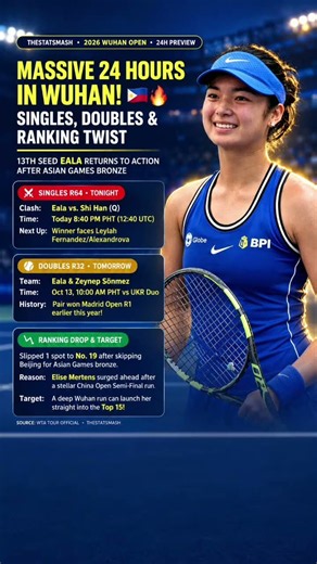 Alex Eala Double Threat at Wuhan Open 2026! 🇵🇭