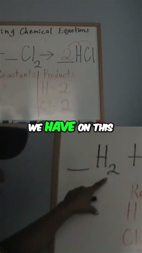 Balancing Chemical Equations: Easy Hydrogen & Chlorine Example #shorts