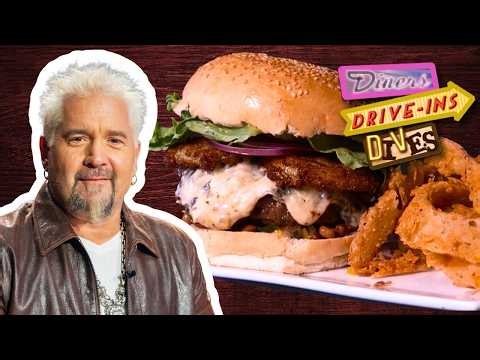 Guy DEVOURS an Unreal South Carolina Burger! 🔥🍔 | Diners, Drive-Ins and Dives | Food Network