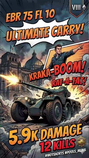 EBR 75 FL 10 5.9K DMG, 12 frags