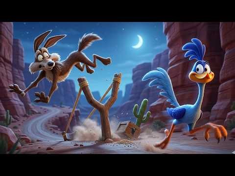 EP1: Road Runner vs. Coyote | The Great Moonlight Desert Mega-Chase | Funny Bedtime Cartoon Story