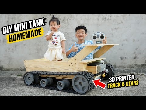 DIY Mini Tank for my son | 266 Hours 3D Printed Tracks & Gears