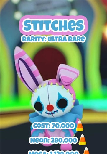 Check out the new ultra rare Stitches pet in @Adopt Me! Halloween 2026 Event week 3 update. This pet is available by the carnival for candy corn. #robloxadoptme #adoptmetrades #stitches #adoptmehalloween #adoptmeupdate
