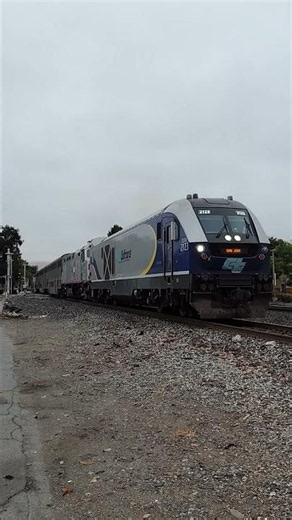 Amtrak Capitol Corridor 521 with Caltrain 920 departing FMT station | Fremont, California