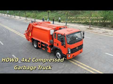 HOWO 4x2 Compressed Garbage Truck | High-Efficiency Rear-Loading Waste Compactor