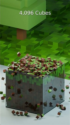 32,768 Blocks in Trasparent Box #satisfying #blender #physics #asmr #blender3d #animation