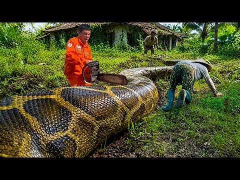 Giant Python Invades Abandoned Village | Can They Save the Trapped Woman?
