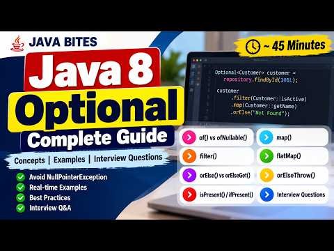 Java 8 Optional Class Explained | All Methods, Real-Time Examples & Interview Questions