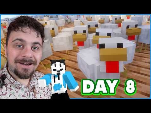 15 NEW Chunks Added! [Day 8] Minecraft CHUNK by CHUNK!