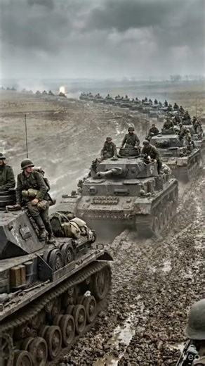 German Panzer Columns Rolling Into War ⚔️ | WWII Cinematic Short #wwii #shorts
