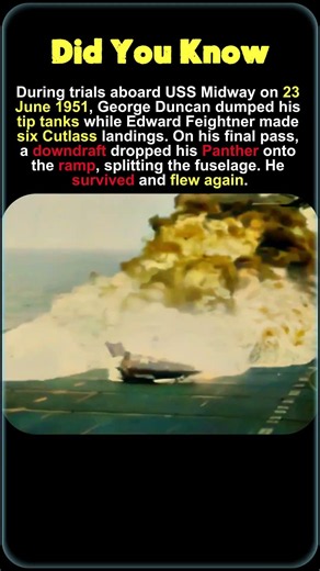 Panther Crash Aboard USS Midway