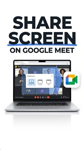 How To Share Screen On Google Meet On Laptop | How To Present Screen On Google Meet Laptop