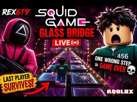 SQUID GAME Glass Bridge LIVE One Wrong Step = GAME OVER