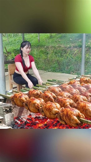 Crispy Roasted Whole Chicken #mybushcraft #harvesting #cooking #chicken #cook