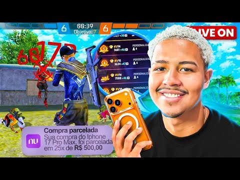 💙 JOGANDO APOSTADO ATÉ PAGAR MEU IPHONE PARCELADO! 😂💙 FREE FIRE AO VIVO 💙 PHZIN FF