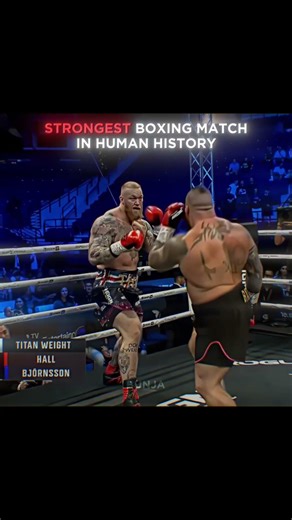 Strongest Boxing Match!😲💀 #gym #gymmotivation #strongman #strength #eddiehall #hafthorbjornsson