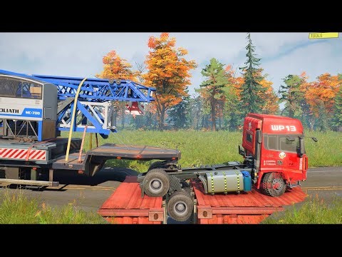 Snowrunner Mods Gameplay -The Road is Muddy with Strong Water Currents and High Speeds #22