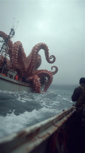 REAL LIFE KRAKEN: 1,000lb Giant Octopus Attacks Fishing Boat #kraken #ocean | Most Amazing Top 10