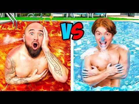Desafío Piscina CALIENTE vs FRÍA ! !