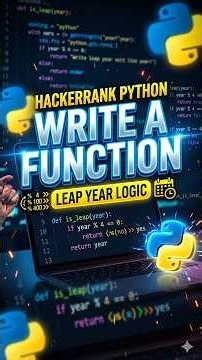 Write a function | HackerRank Python Solution #shorts