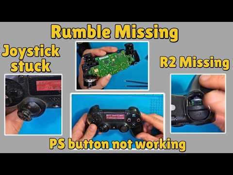 Fixing PS4 controller with joystick stuck, PS button not pressing, R2 missing, rumble missing
