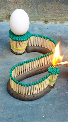 Egg + Matchstick Fire Experiment 😱🔥 | Amazing Chain Reaction