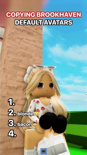 COPYING DEFAULT AVATARS!✨👀 #roblox #brookhaven