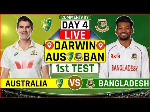 Australia vs Bangladesh 1st Test Live Score | AUS vs BAN 1st Test Day 4 Live Audio Commentary