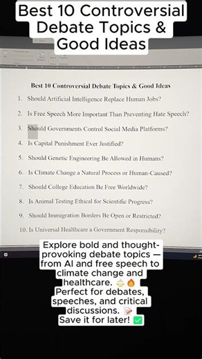 Best 10 Controversial Debate Topics & Good Ideas