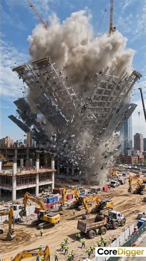 Skyscraper Collapse: Construction Gone Wrong! 🏗️💥 #shorts #ai #construction #engineering