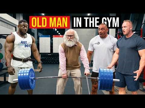 Cleaner Anatoly Pretends to Be an Old Man in the Gym