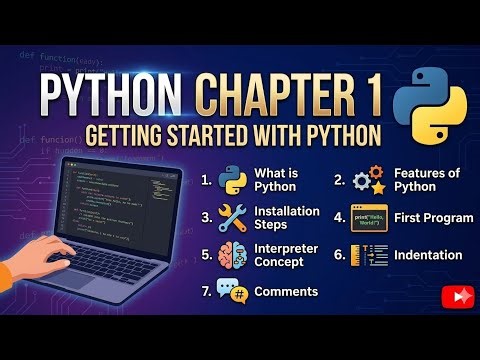 Python Chapter 1 Complete 🔥 | What is Python? Features, Installation, First Program Beginner to Pro