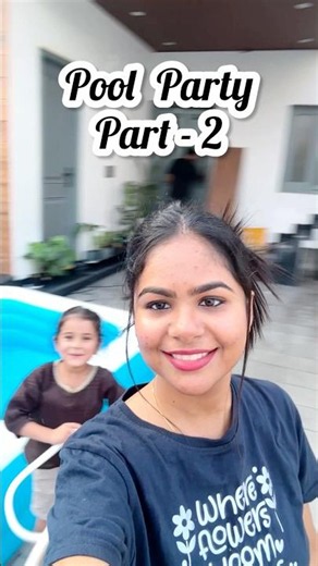 Ghar pe Pool Party 🎉 🌊 @MansisHandmade #pool #party #vlog