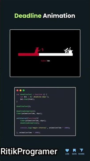 Animated Deadline Countdown | HTML CSS JS #https #css #javascript #coding #codelife #codecademy