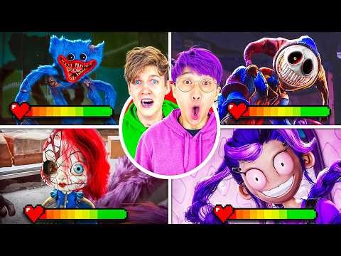 POPPY PLAYTIME CHAPTER 5 with HEALTH BARS...!? (ALL BOSSES + ALL DEATHS)