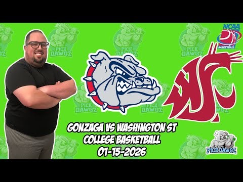 Gonzaga vs Washington State 1/15/26 Free College Basketball Picks and Predictions | NCAAB Pick
