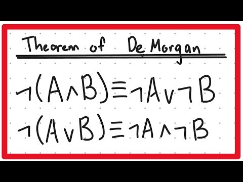 Theorem of DeMorgan Proof - Daishinfinity