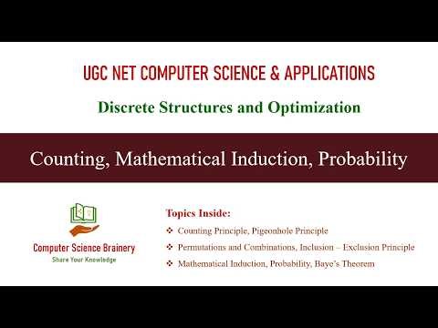 Counting, Induction, Probability | Discrete Structures | Unit 1-4 | UGC NET Computer Science
