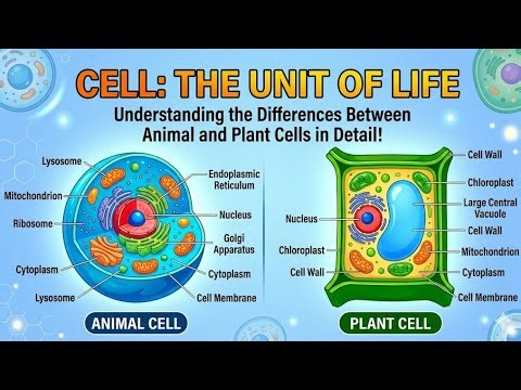 What is a Cell? | Types, Structure & Functions Explained | Full Biology Tutorial 🔬#cell