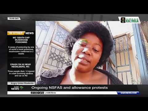 Ongoing NSFAS and allowance protests at UNISA