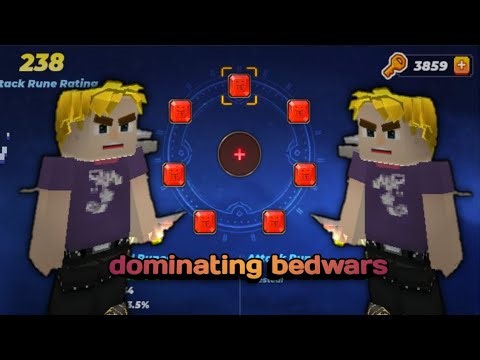 Dominating Bedwars with Level 1 Rune [Blockman Go Bedwars]